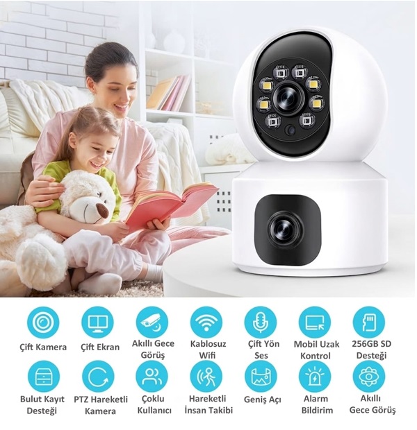 3DCOOL 3D-2000HM 4MP 2 KAMERALI BEBEK KAMERASI