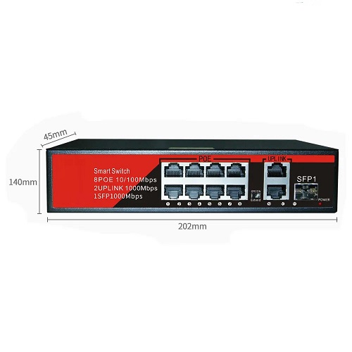 3DCOOL 3D-PSF08-SFP 8PORT GIGABIT POE 8FE+2GE+1SFP